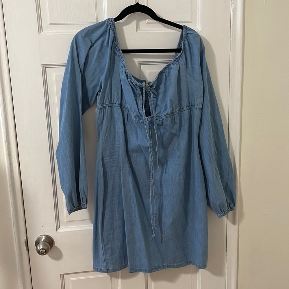 Missguided size 10 tall super cute denim dress